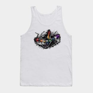 Grunge Graffiti LGBT Ally Lightning and Arrows Tank Top